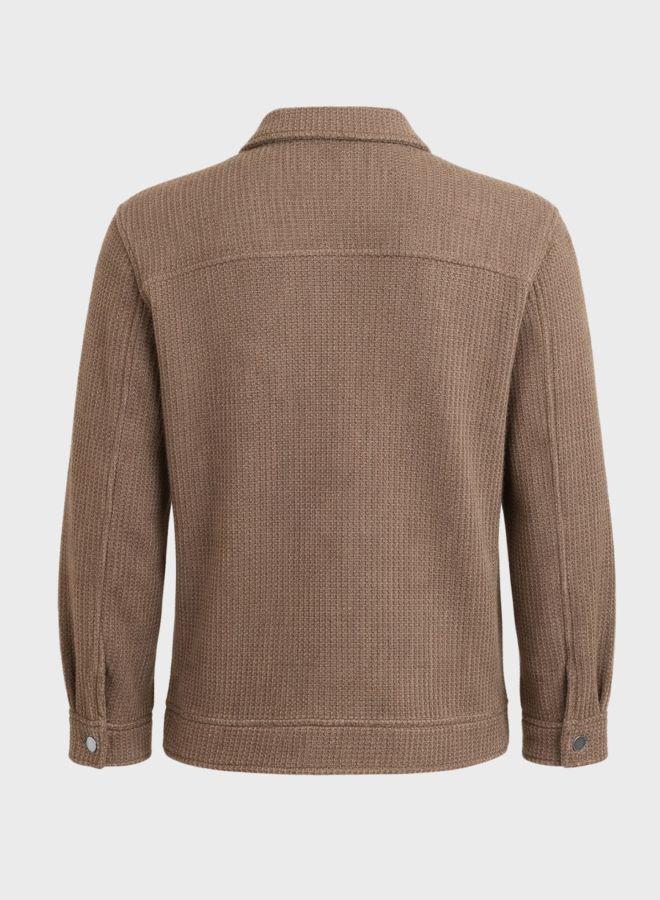 The Indian Garage Co Men Regular Fit Solid Round Neck Full Sleeves Jacket - Image 5